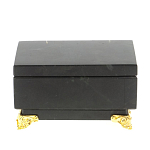 Шкатулка из натурального камня змеевик чёрного цвета Stone Casket варинант исполнения - 3 | Loft Concept в Рязани