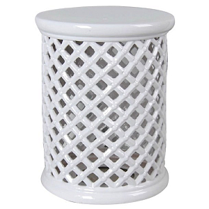 Керамический табурет Romb Garden Stool - White