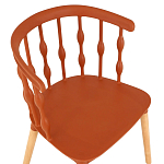 Пластиковый стул на ножках из массива бука Ferret Spiral Brown варинант исполнения - 4 | Loft Concept в Рязани