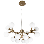 Люстра с плафонами из стеклянных шаров Pearls Suspension Brass Chandelier варинант исполнения - 2 | Loft Concept в Рязани