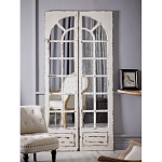 Зеркало-окно с эффектом старения в венецианском стиле Venetian White Mirror варинант исполнения - 5 | Loft Concept в Рязани