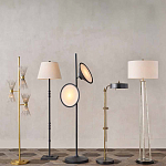 Торшер черный с 2-мя большими лампами Black Diffusers варинант исполнения - 2 | Loft Concept в Рязани