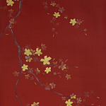 Обои ручная роспись Cherry Tree Special Colourway on Scarlet Lady dyed silk варинант исполнения - 2 | Loft Concept в Рязани