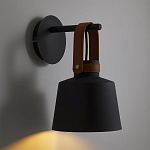 Черное матовое бра с декором под кожу Chestery варинант исполнения - 2 | Loft Concept в Рязани