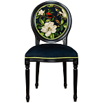 Стул чёрный из натурального бука с изображением птица в саду Blooming Red Birds варинант исполнения - 1 | Loft Concept в Рязани