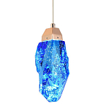 Подвесной светильник Soar Hanging Lamp Brass Blue Синий варинант исполнения - 1 | Loft Concept в Рязани