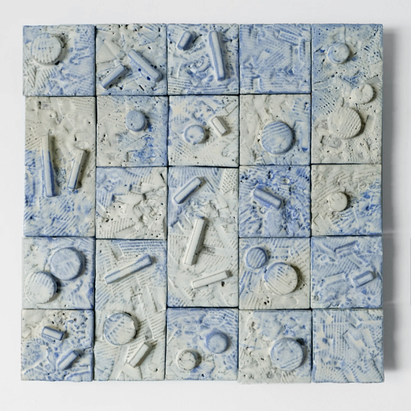 Геометрическое Объемное Панно Blue Curve Geometry Голубой в Рязани | Loft Concept 