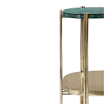 Консоль овальной формы золотая с полкой для хранения Craig варинант исполнения - 2 | Loft Concept в Рязани