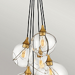 Подвесной светильник с шестью прозрачными стеклянными шарообразными плафонами Hinkley варинант исполнения - 6 | Loft Concept в Рязани