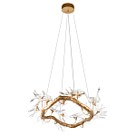 Люстра подвесная с прозрачными стеклянными птичками на ветвях Диаметр 80 см Serip Voa варинант исполнения - 4 | Loft Concept в Рязани