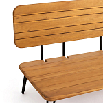 Двухместный диван из акации без подлоконтиков Amra варинант исполнения - 7 | Loft Concept в Рязани