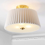 Потолочный светильник с белым плиссированным абажуром Ganglion варинант исполнения - 4 | Loft Concept в Рязани