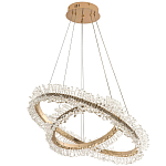 Люстра два кольца с хрустальным декором Rowan Crystal Ring Horizontal Gold Chandelier варинант исполнения - 2 | Loft Concept в Рязани