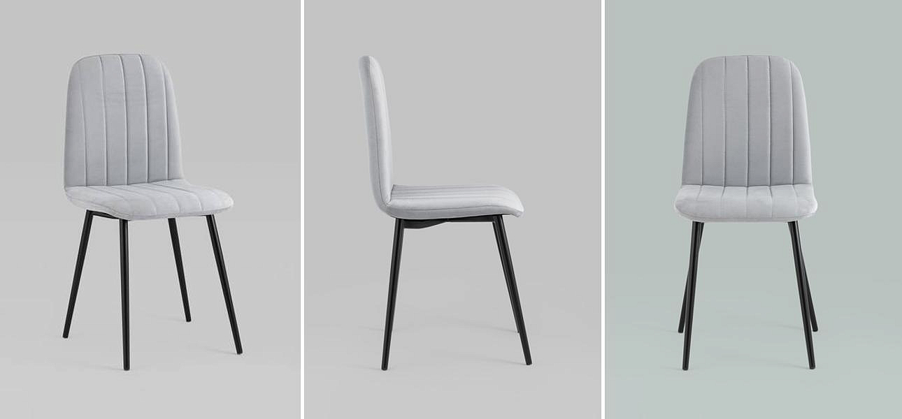 Стул Easy Chair Велюр Светло-Серый цвет Стул Easy Chair Велюр Светло-Серый цвет - Loft-Concept в Рязани