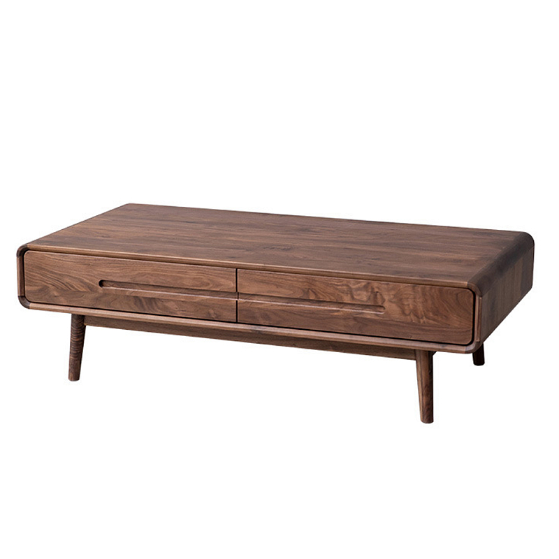Кофейный стол из массива дерева с выдвижными ящиками Coffee Walnut Table Орех Кофейный стол из массива дерева с выдвижными ящиками Coffee Walnut Table Орех в Рязани | Loft Concept