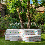 Дизайнерский модульный диван волнистой формы с цветным принтом Poltronova Superonda Sofa варинант исполнения - 45 | Loft Concept в Рязани