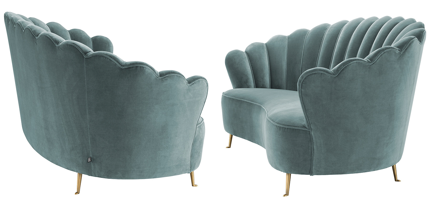 Диван Eichholtz Sofa Messina Turquoise Диван Eichholtz Sofa Messina Turquoise - Loft-Concept в Рязани