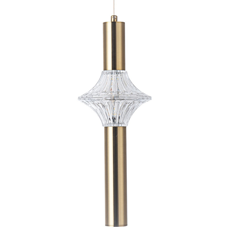 Подвесной светильник Toussaint Metal Tube Brass Hanging Lamp Латунь Прозрачный в Рязани | Loft Concept 