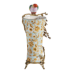 Ваза фарфоровая с птицей на бронзовой ветке Garden of Eden варинант исполнения - 4 | Loft Concept в Рязани