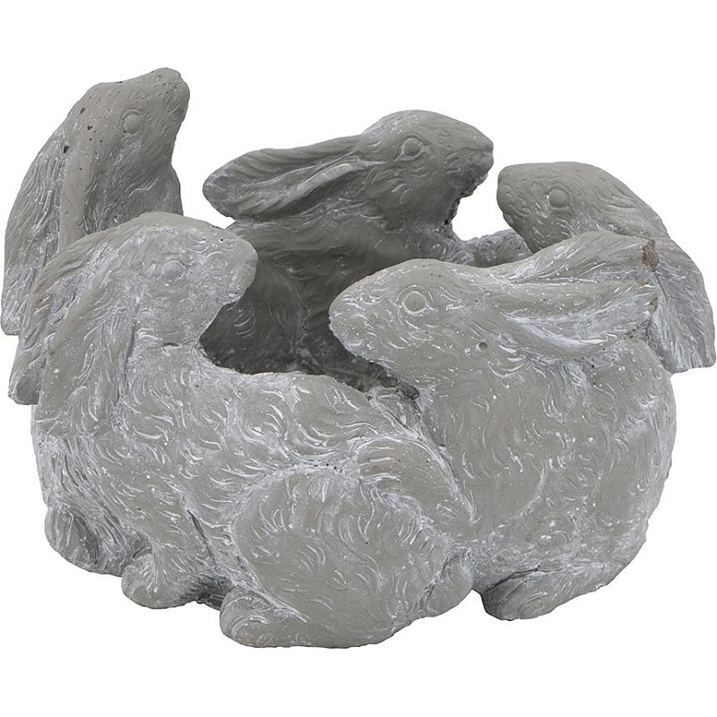 Кашпо A collection of baby rabbits Серый Кашпо A collection of baby rabbits Серый в Рязани | Loft Concept