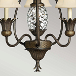 Люстра бронзового цвета с 3-мя кремовыми текстильными абажурами Hinkley варинант исполнения - 4 | Loft Concept в Рязани