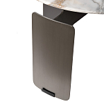 Столик журнальный с круглой мраморной столешницей на трех опорах Marble Stone Drawing варинант исполнения - 5 | Loft Concept в Рязани