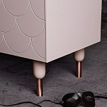 Дизайнерский комод розовый с фактурным фасадом Tiles варинант исполнения - 3 | Loft Concept в Рязани