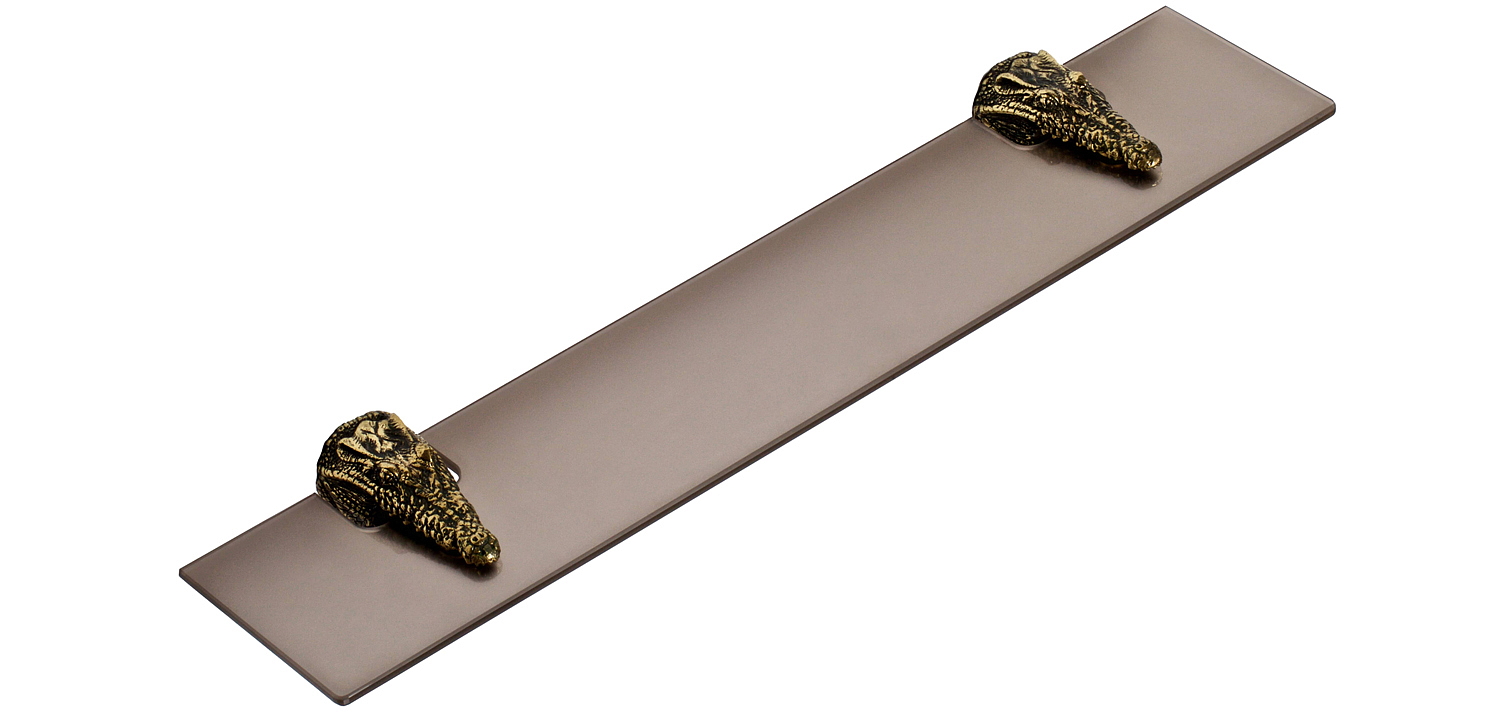Полка для ванной Bronze Crocodile Heads Полка для ванной Bronze Crocodile Heads - Loft-Concept в Рязани