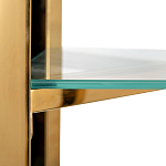 Стеллаж золото с прозрачными стеклянными полками Safekeeping варинант исполнения - 2 | Loft Concept в Рязани