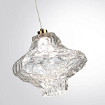 Подвесной светильник с плафоном из фактурного прозрачного стекла Light Ensemble варинант исполнения - 5 | Loft Concept в Рязани