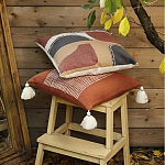 Подушка декоративная с геометрическим узором и плетенными вставками Divine Abstractions варинант исполнения - 6 | Loft Concept в Рязани