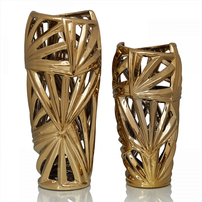 Ваза Palm Leaves Gold Золотой Ваза Palm Leaves Gold Золотой в Рязани | Loft Concept