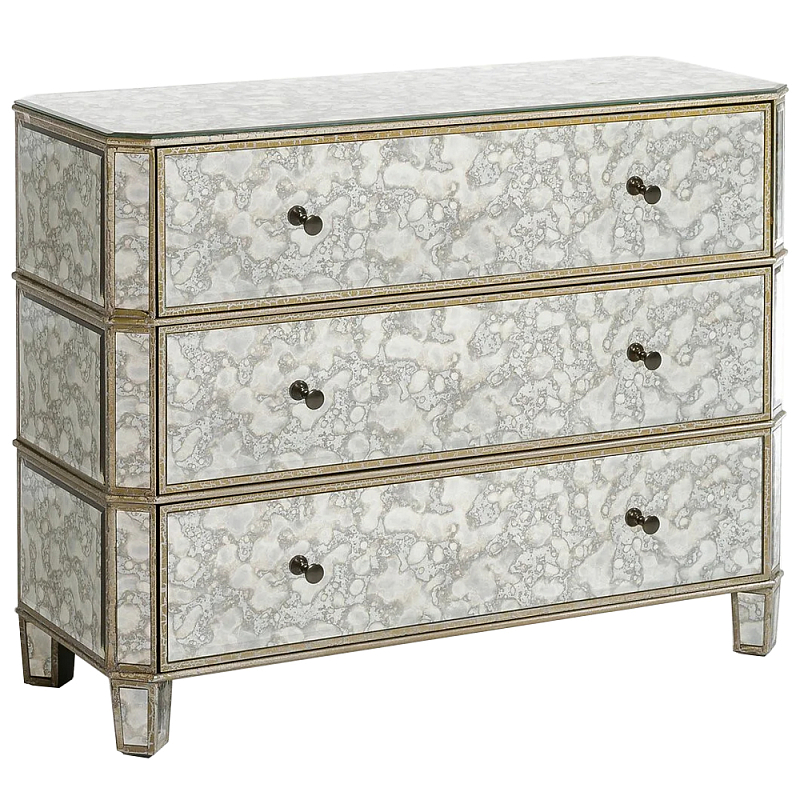 Комод зеркальный Glorious Chest of Drawers Зеркало Серый Бежевый Комод зеркальный Glorious Chest of Drawers Зеркало Серый Бежевый в Рязани | Loft Concept