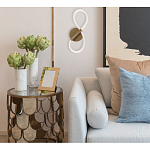 Бра с белым плафоном в форме восьмерки и круглым основанием Luke Lampco Tracer Lamp варинант исполнения - 7 | Loft Concept в Рязани