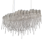 Люстра подвесная с металлическими цепочками и изогнутыми металлическими дугами 72 см Atlantis Chain варинант исполнения - 7 | Loft Concept в Рязани