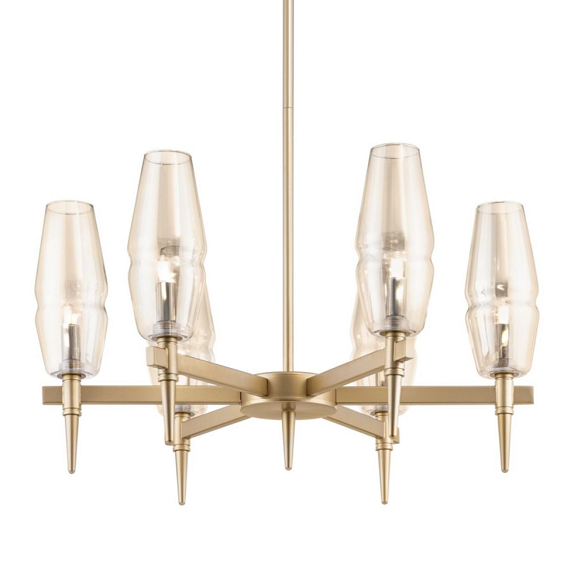Люстра Polani Chandelier 6 Золотой Янтарь (Amber) в Рязани | Loft Concept 