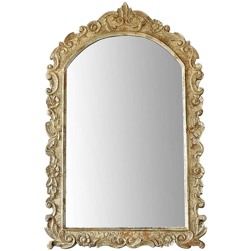 Настенное зеркало Jorge Classic Ornament Mirror Древесина Бежевый в Рязани | Loft Concept 