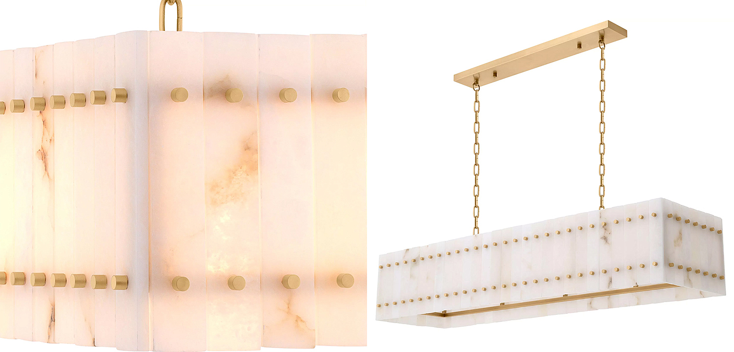 Люстра Eichholtz Chandelier Ruby Rectangular Alabaster Люстра Eichholtz Chandelier Ruby Rectangular Alabaster - Loft-Concept в Рязани