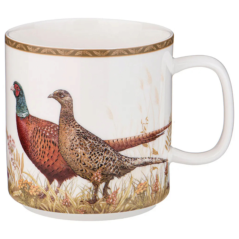 Кружка из фарфора с изображением фазанов и собаки 400 мл Hunting Porcelain Collection Белый Коричневый Мульти Кружка из фарфора с изображением фазанов и собаки 400 мл Hunting Porcelain Collection Белый Коричневый Мульти в Рязани | Loft Concept