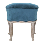 Кресло низкое в стиле прованс Louis French Armchair blue velour варинант исполнения - 2 | Loft Concept в Рязани