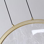 Светодиодный подвесной светильник круглой формы с металлической рамой золотого цвета Marble Glow 47 варинант исполнения - 5 | Loft Concept в Рязани