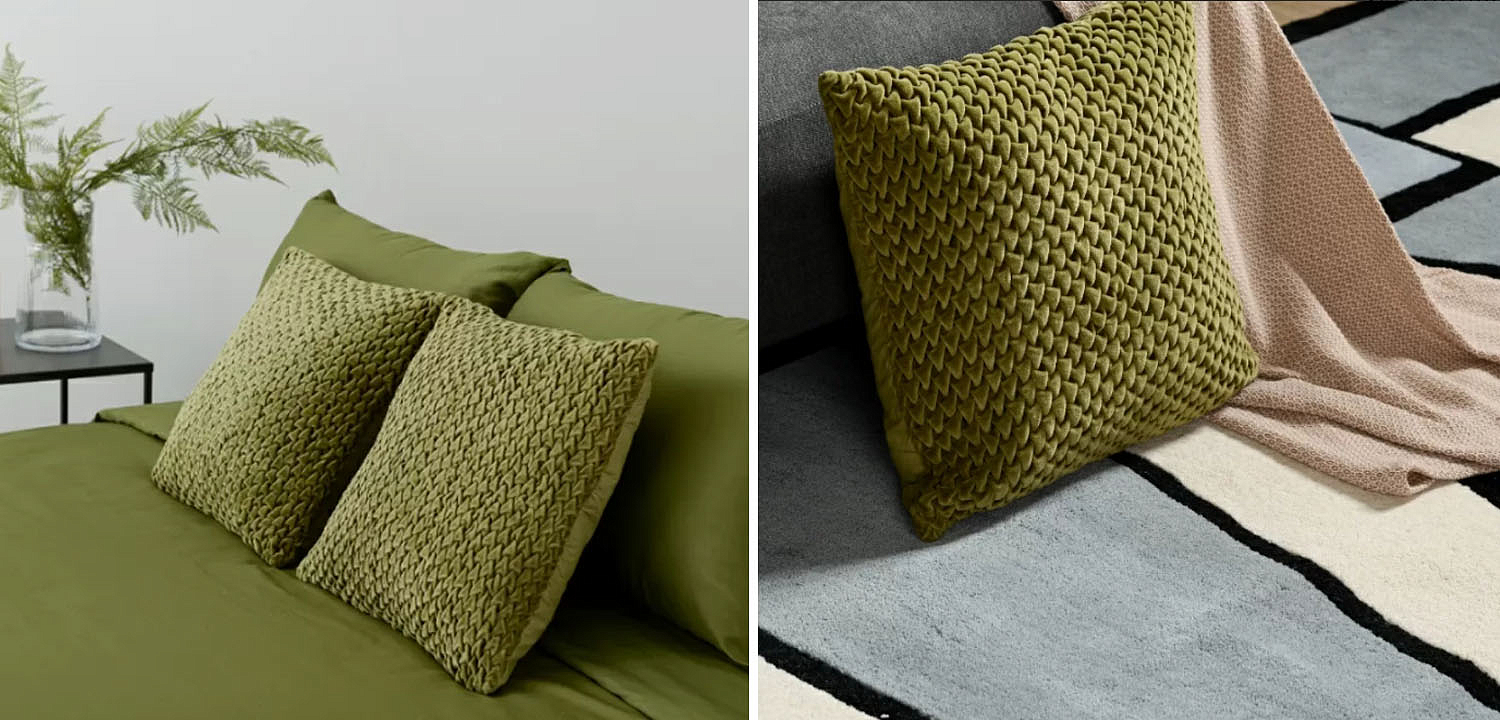 Подушка Purnama Quilting olive Подушка Purnama Quilting olive - Loft-Concept в Рязани