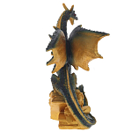 Декоративная статуэтка Дракон Green Gold Dragon Treasure Keeper Statuette варинант исполнения - 4 | Loft Concept в Рязани
