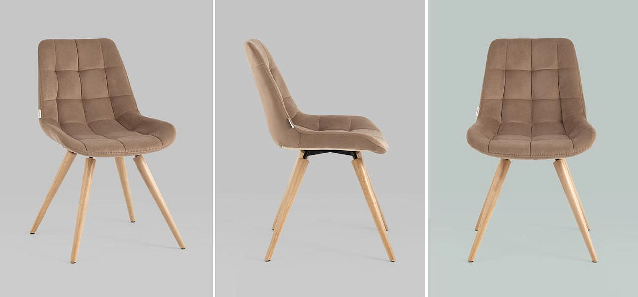Стул NANCY Chair Велюр Капучино Стул NANCY Chair Велюр Капучино - Loft-Concept в Рязани