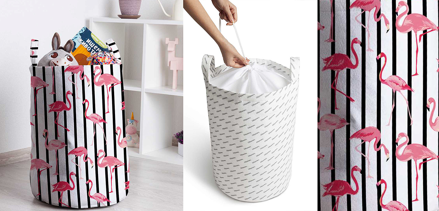 Корзина Flamingo Stripes Basket Корзина Flamingo Stripes Basket - Loft-Concept в Рязани