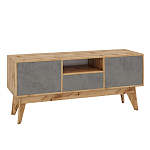 ТВ-тумба с фасадом цвета серый бетон Grace of Furniture  варинант исполнения - 2 | Loft Concept в Рязани