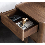 Прикроватный деревянный столик с 2-мя ящиками Moon Walnut Furniture варинант исполнения - 10 | Loft Concept в Рязани