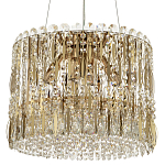 Круглая люстра с металлическими и хрустальными подвесками Bonnay Crystal Chandelier варинант исполнения - 1 | Loft Concept в Рязани