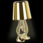 Настольная лампа фигурная золотого цвета с гладким абажуром Высота 19 см Sophia варинант исполнения - 5 | Loft Concept в Рязани