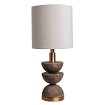 Настольная лампа с белым цилиндрическим абажуром на фигурном основании из полусфер Bewitchment варинант исполнения - 2 | Loft Concept в Рязани